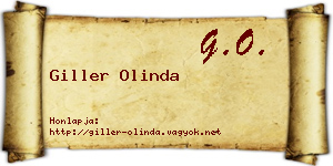 Giller Olinda névjegykártya